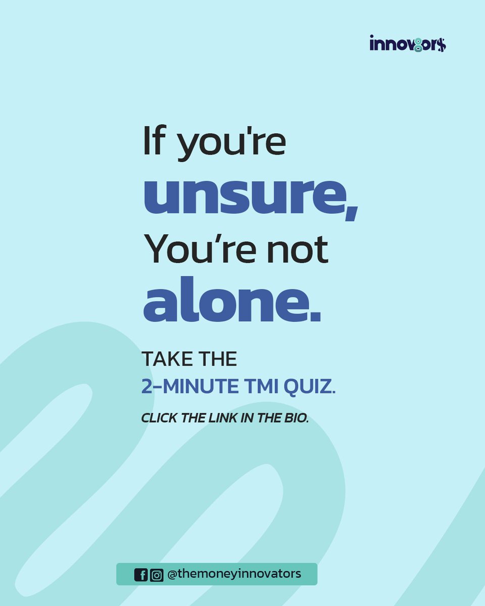 JoinInnovators's tweet photo. You might have a great job with amazing benefits, and that’s awesome. But do you really understand your employment benefits and how they are of advantage to you?

The TMI quiz gives you the breakdown that your employment package doesn’t. https://t.co/jba44uVUtP