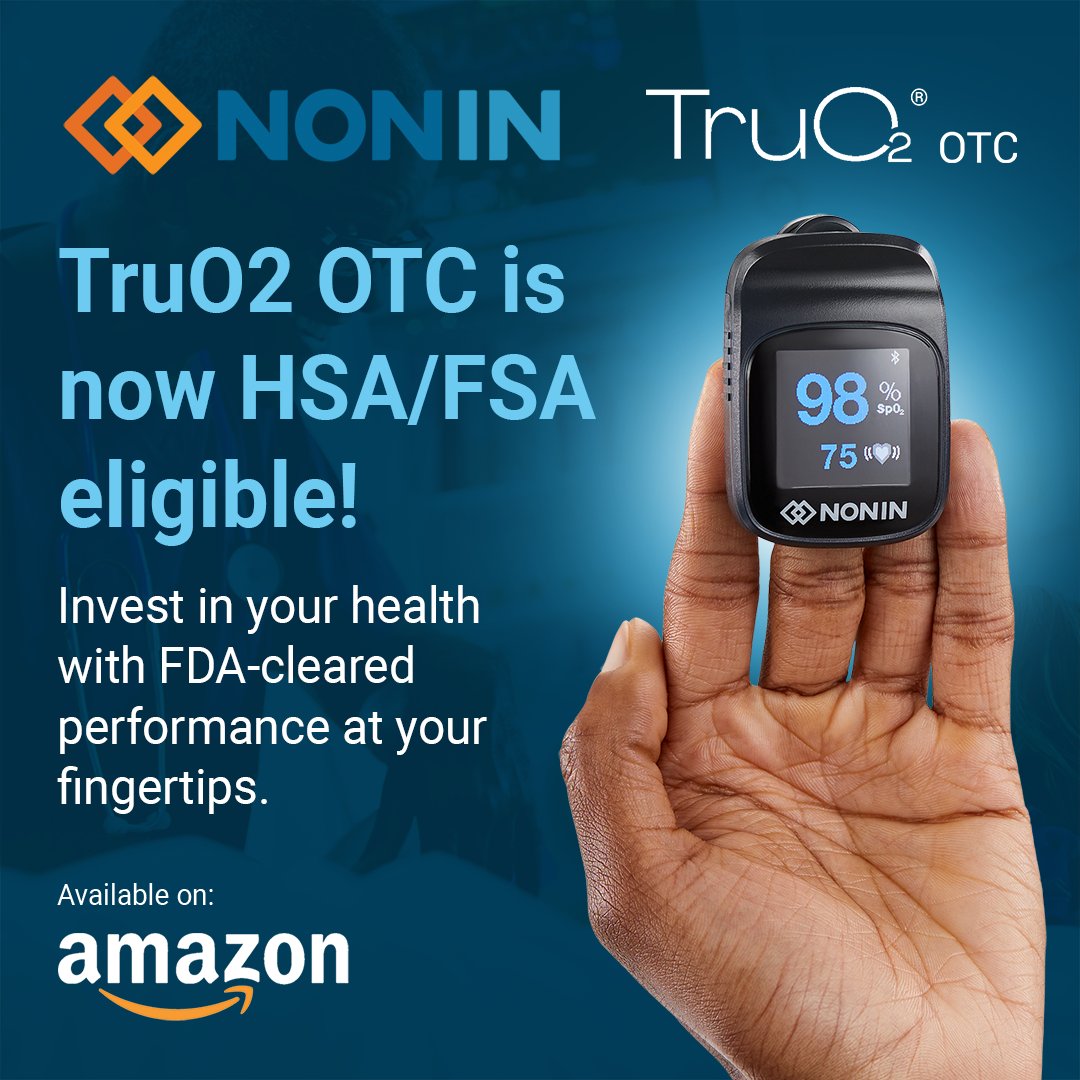 The TruO2® OTC is now HSA/FSA eligible! Invest in your health with FDA-cleared performance. TruO2 OTC is available for purchase on Amazon and is eligible for reimbursement through your HSA/FSA savings account. Visit Amazon to learn more: a.co/d/h4tKpHF