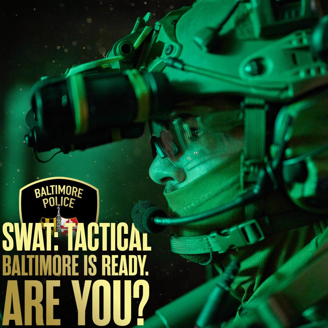 Are you ready to join an elite team? SWAT is just one of Baltimore Police Departments 50+ speciality units. Grow your career and step into a leadership role. Baltimore is ready. Are you? Visit the link in our bio for more information. 

#NowHiringBaltimore #SWAT