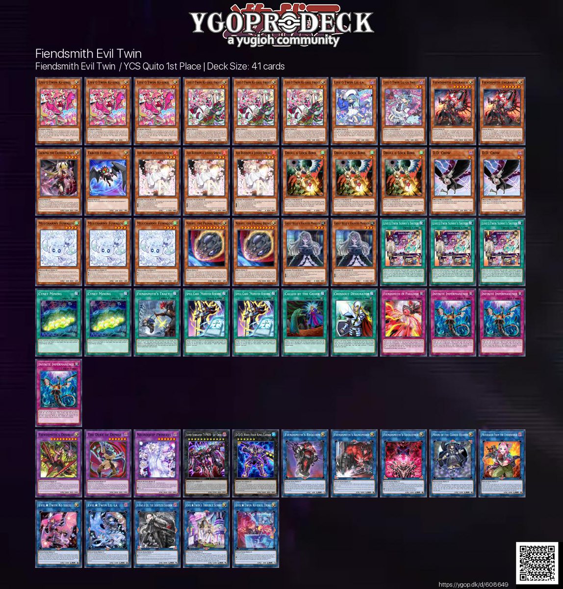 Yu-Gi-Oh! Deck of the Day - Fiendsmith Evil Twin https://t.co/gAl0Jtdnqf 506 0 #yugioh #yugiohtcg Yu-Gi-Oh! Deck of the Day - Fiendsmith Evil Twin https://t.co/gAl0Jtdnqf 506 0 #yugioh #yugiohtcg