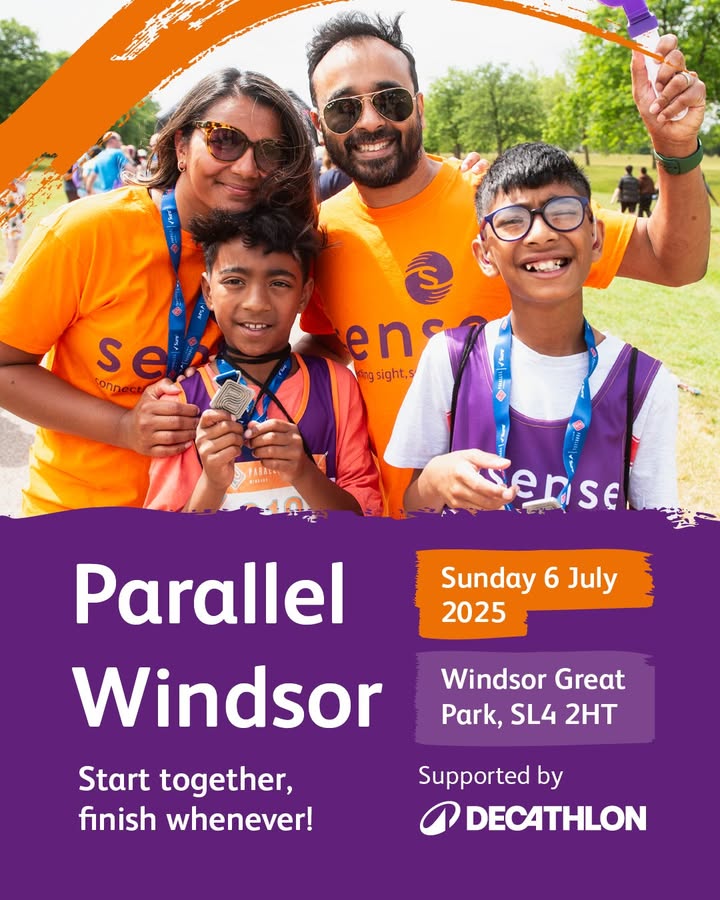 You can join Team Sense at this year's Parallel Windsor! Take part in accessible challenge events like the 100m, the Super Sensory 1k or the 10K.  

With no fundraising targets you can choose how much you raise!

sense.org.uk/get-involved/f…
