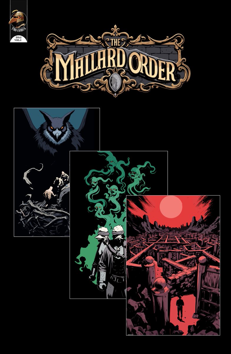 Good morning!

Here's a cover and logo for <a href="/MallardOrder/">The Mallard Order</a>'s upcoming comic release that didn't make the final cut, but it's still amazing.