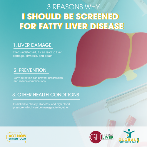 Save the date: June 12 is the 8th Annual Global #fattyliverday. Join GLI &amp; its partners, including the Hep B Foundation, in a global effort to raise awareness abt how you can #ActNowScreen &amp; the actions to take to address this life-threatening disease. globalfattyliverday.com