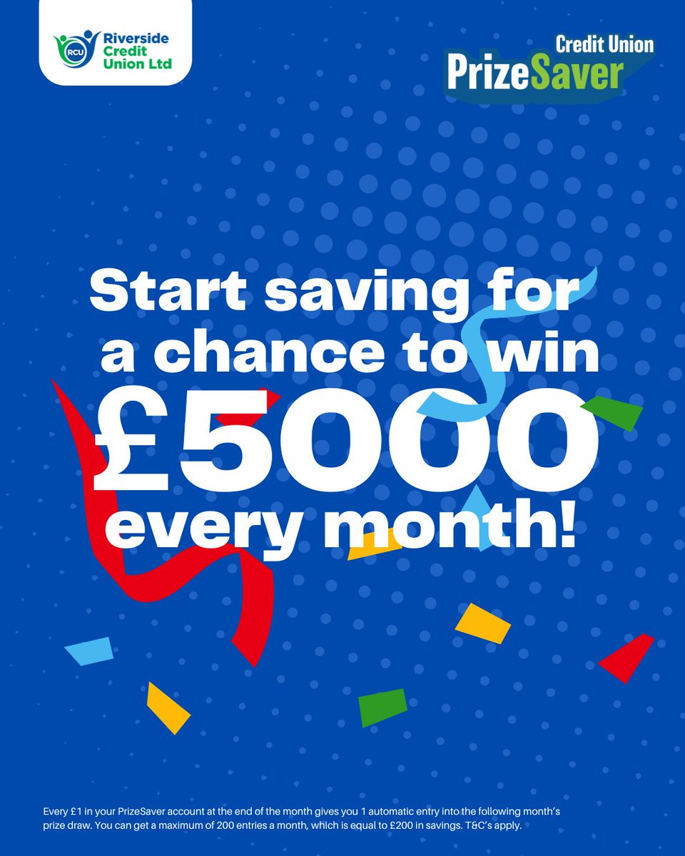 It’s that time of year when we realise half the year is already gone… and wonder where the time (and money!) went! 😱

If saving money was one of your goals for 2025, we’ve got the right boost!

Ready to start building your savings and maybe win big?

riversidecreditunion.co.uk/prizesaver-acc…