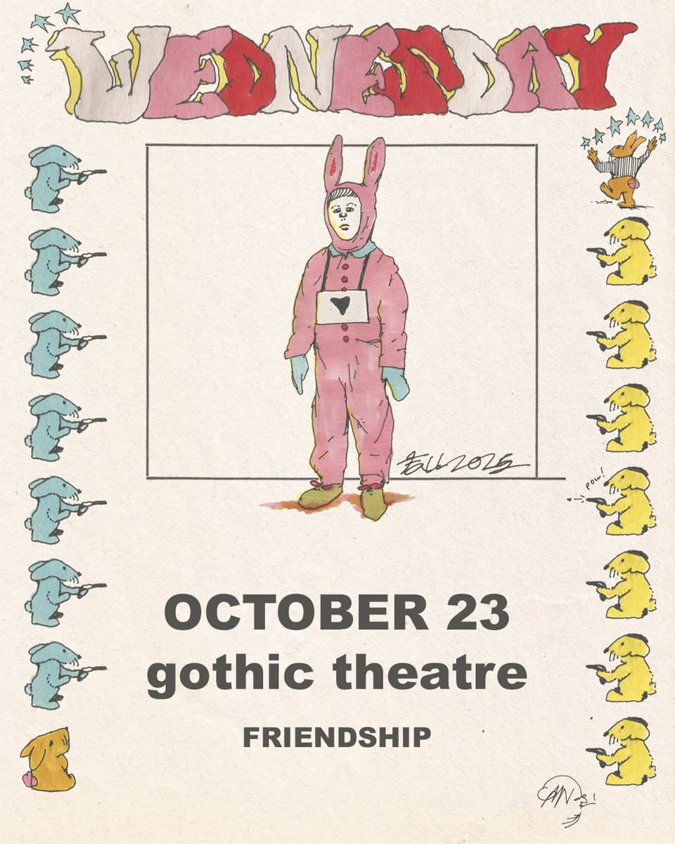 the elderberry wine 🍷 will flow when <a href="/Wednesday_Band_/">Wednesday</a>  brings their self-described "creek rock" to the gothic on October 23 🍃

presale is thurs 10a - 10p
on sale if friday at 10a