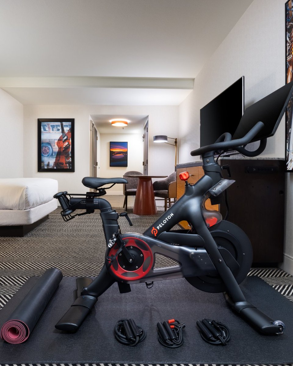 Transform your stay with one of our exclusive @OnePeloton rooms, where your wellness goals travel with you. Book now and redefine the way you move. #WorldBicycleDay