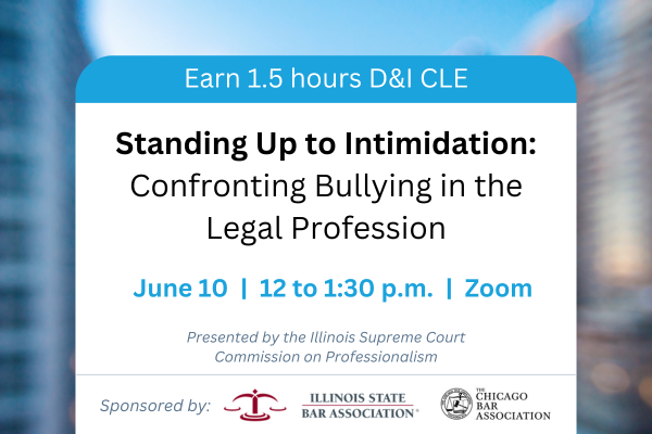 Join <a href="/2CivilityOrg/">2Civility</a> on June 10 for Standing Up to Intimidation, a virtual summit exploring why bullying persists in law and how Illinois lawyers and bar associations can respond. Free registration + 1.5 D&amp;I CLE credits. #LawyersAgainstBullying hubs.li/Q03nlFcM0