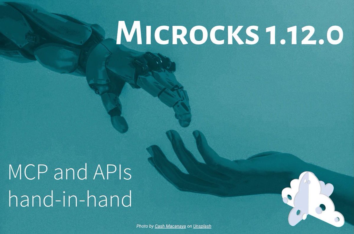 📢 We’re thrilled to announce the Microcks 1.12.0 release!

🤖 MCP support added for smarter mocking
🌐 Frontend stack leap: Angular 8 → 19
🎉 51 issues resolved

Huge thanks to all contributors! 🙌 <a href="/CloudNativeFdn/">CNCF</a>
Read more 👉 buff.ly/xD1jzlR