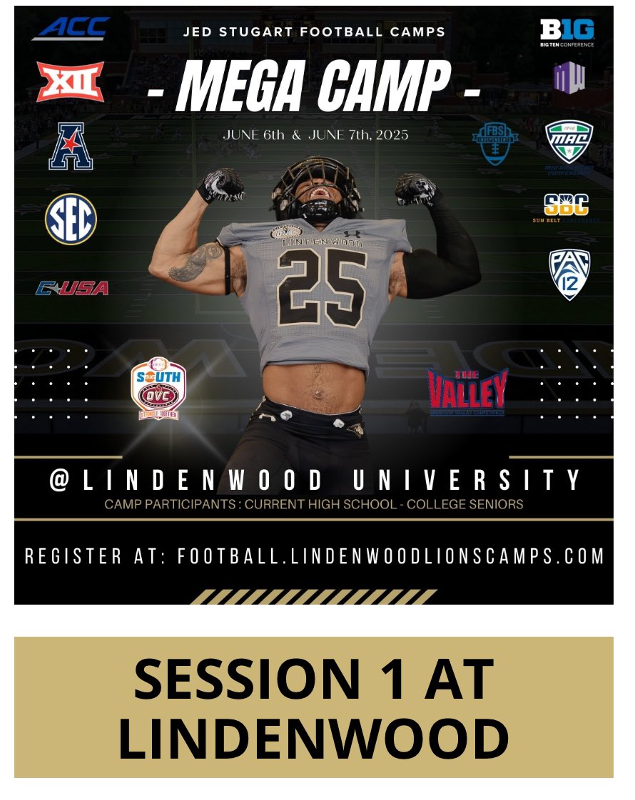 Dylan Shannon (@dylanshannon23) on Twitter photo Will be showcasing my talents at Lindenwood University Mega Camp in St. Charles, MO this Friday June 6th. Get at me coaches.
<a href="/MizzouFootball/">Mizzou Football</a> <a href="/IlliniFootball/">Illinois Football</a> <a href="/SEMOfootball/">SEMO Football</a> <a href="/HuskerFootball/">Nebraska Football</a> <a href="/OU_Football/">Oklahoma Football</a> Will be showcasing my talents at Lindenwood University Mega Camp in St. Charles, MO this Friday June 6th. Get at me coaches.
<a href="/MizzouFootball/">Mizzou Football</a> <a href="/IlliniFootball/">Illinois Football</a> <a href="/SEMOfootball/">SEMO Football</a> <a href="/HuskerFootball/">Nebraska Football</a> <a href="/OU_Football/">Oklahoma Football</a>
