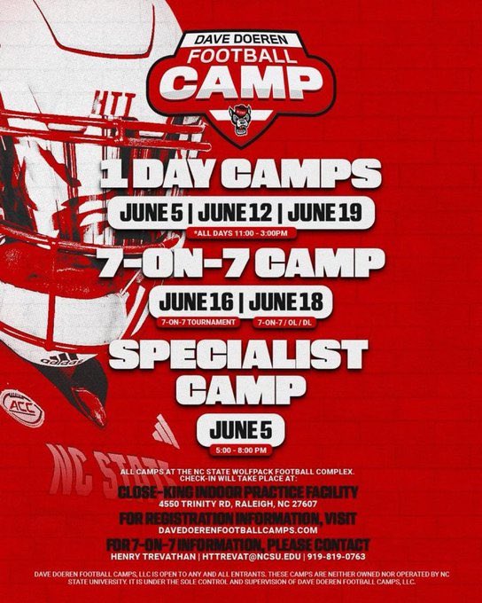 Jackson Gravlee 6'5" 216lb QB (@jacksongravlee) on Twitter photo Excited to be back <a href="/PackFootball/">NC State Football</a> for camp June 5th!
<a href="/StateCoachD/">Dave Doeren</a> <a href="/CoachKurtRoper/">Kurt Roper</a> <a href="/CoachAlexFaulk/">Alex Faulk aka “Coach Suge”</a> <a href="/CoachSplintaQ/">LaFayette Stewart</a> <a href="/EHSfootball1839/">Episcopal High School Football</a> <a href="/RealCoachK_/">Kadeem Rodgers</a> <a href="/EricKresser/">Eric Kresser</a> <a href="/baylintrujillo/">Baylin Trujillo</a> <a href="/EdOBrienCFB/">EdOBrienCFB</a> Excited to be back <a href="/PackFootball/">NC State Football</a> for camp June 5th!
<a href="/StateCoachD/">Dave Doeren</a> <a href="/CoachKurtRoper/">Kurt Roper</a> <a href="/CoachAlexFaulk/">Alex Faulk aka “Coach Suge”</a> <a href="/CoachSplintaQ/">LaFayette Stewart</a> <a href="/EHSfootball1839/">Episcopal High School Football</a> <a href="/RealCoachK_/">Kadeem Rodgers</a> <a href="/EricKresser/">Eric Kresser</a> <a href="/baylintrujillo/">Baylin Trujillo</a> <a href="/EdOBrienCFB/">EdOBrienCFB</a>