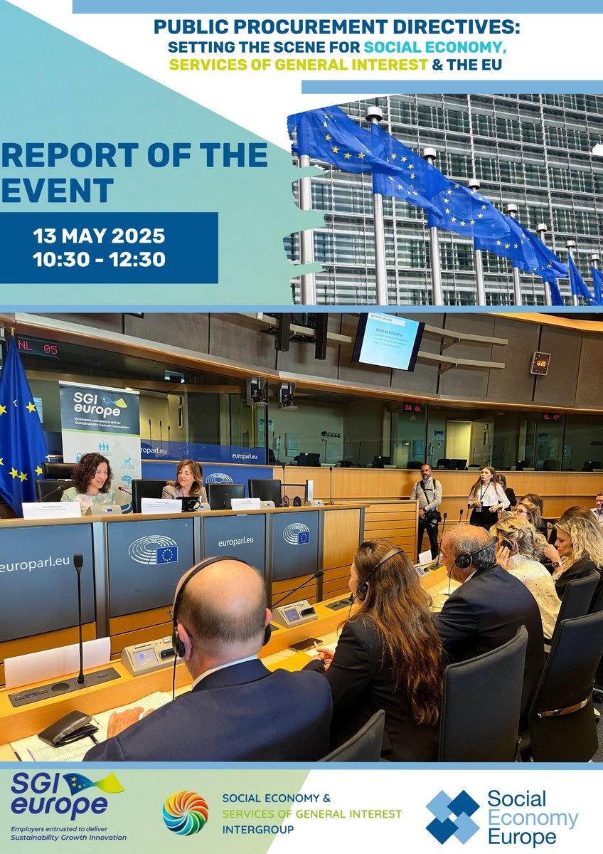 SocialEcoEU's tweet photo. Public procurement = 14% of EU GDP. Let's make it count.
The SE & SGI Intergroup calls for reform that puts people, planet, & purpose first. 🌍💼
#SocialEconomy #EUProcurement #EUSocialPillar
📘 Full report of the latest Intergroup event 👉 https://t.co/BHJEpBqbV5 https://t.co/eOAyXqhzGP