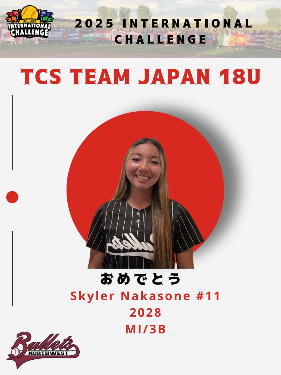 TC Team Japan 18u (@tcteamjapan18u) on Twitter photo We would like to welcome <a href="/skylernakasone2/">Skyler Nakasone</a> to the team! she is a 2028 MI/3B with a 4.0 GPA. #Team5 We would like to welcome <a href="/skylernakasone2/">Skyler Nakasone</a> to the team! she is a 2028 MI/3B with a 4.0 GPA. #Team5