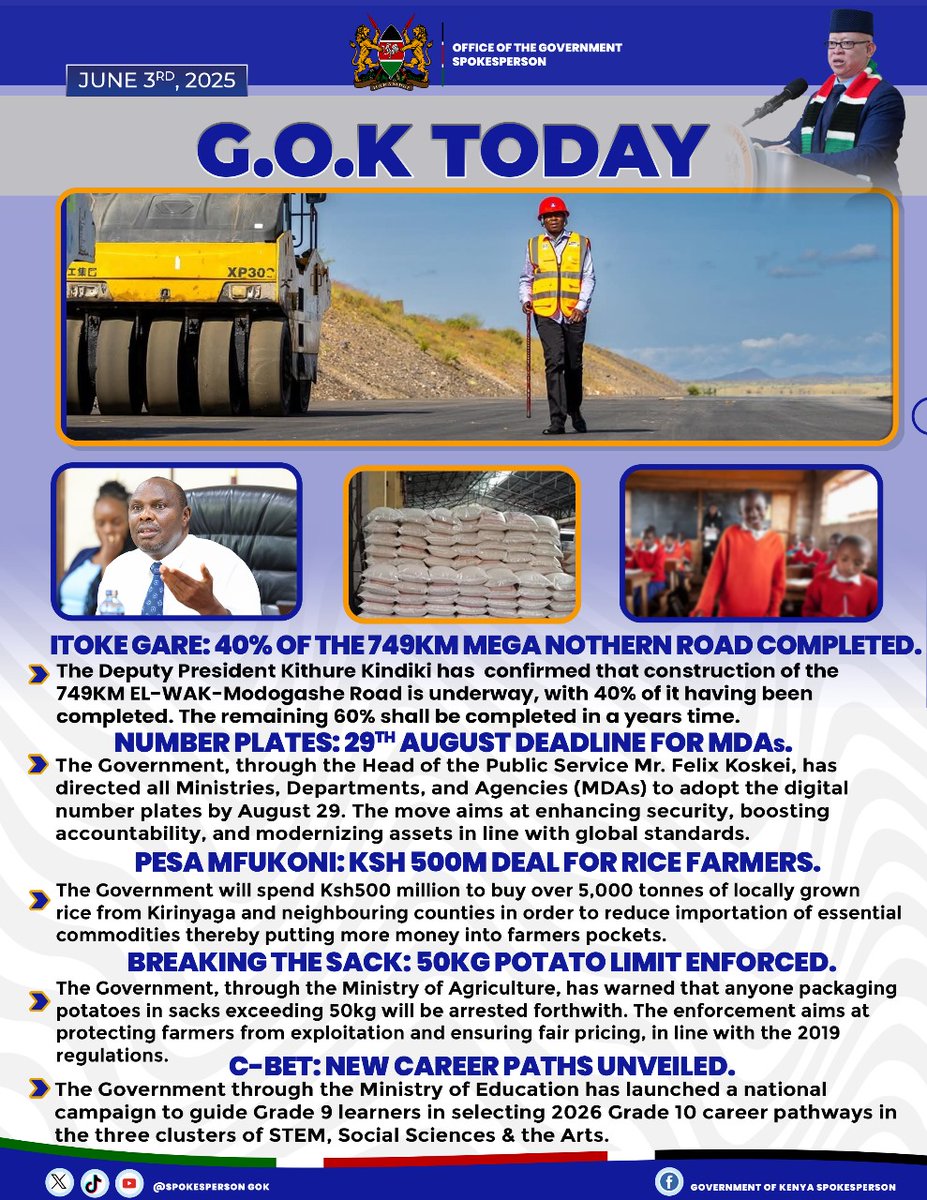 #GOKTODAY, Tuesday 3rd June 2025
