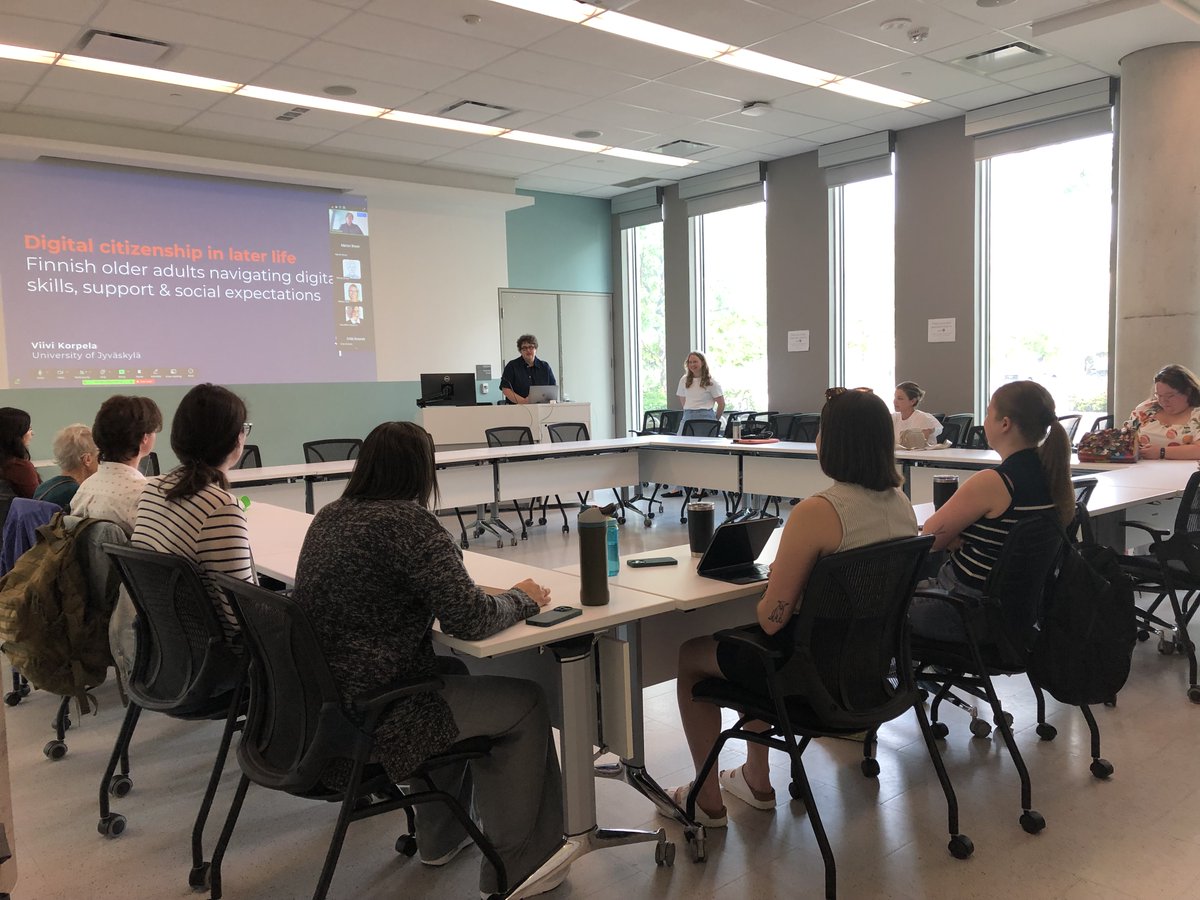 GilbreaCentre's tweet image. A HUGE #Thankyou to Viivi Korpela for sharing your insights and expertise with us today! Your research on "Digital citizenship in later life: Finnish older adults navigating digital skills, support & social expectations"
was inspiring, engaging and we truly appreciate your time.