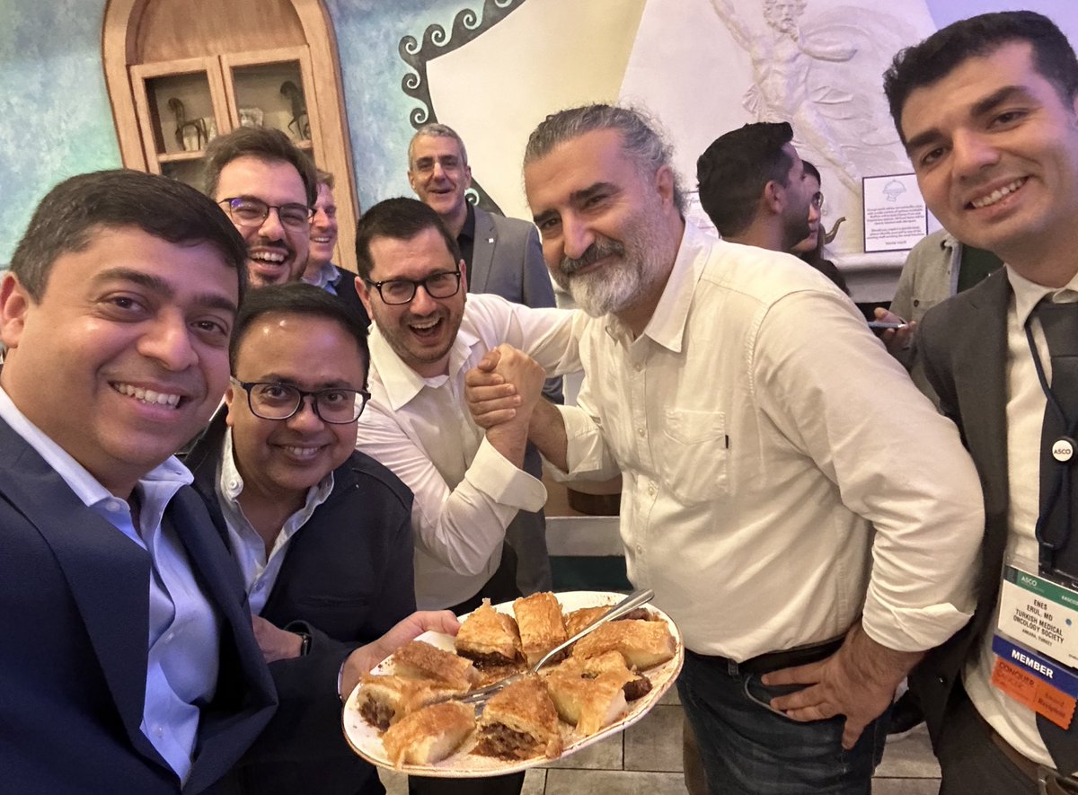 Vivek Subbiah, MD (@viveksubbiah) on Twitter photo ⭐️The highlight of <a href="/ASCO/">ASCO</a> #ASCO25 👉🏼A fantastic Greek dinner thanks to the amazing <a href="/PGrivasMDPhD/">Petros Grivas</a> ! It all started with the great #BaklavaWars -an arm flex match over its true origin 1/2 <a href="/OncoAlert/">OncoAlert</a> <a href="/neerajaiims/">Neeraj Agarwal, MD, FASCO</a> ⭐️The highlight of <a href="/ASCO/">ASCO</a> #ASCO25 👉🏼A fantastic Greek dinner thanks to the amazing <a href="/PGrivasMDPhD/">Petros Grivas</a> ! It all started with the great #BaklavaWars -an arm flex match over its true origin 1/2 <a href="/OncoAlert/">OncoAlert</a> <a href="/neerajaiims/">Neeraj Agarwal, MD, FASCO</a>