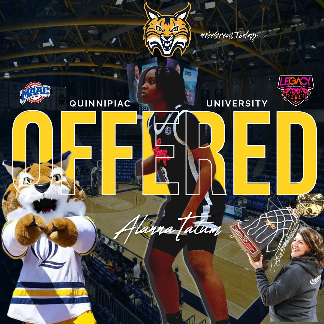 Alanna Tatum (@ihooplannat) on Twitter photo After great meeting with <a href="/QU_CoachFabbri/">Coach Fabbri</a> and staff I’m blessed to receive an offer to play ball <a href="/QU_WBB/">Quinnipiac Women's Basketball</a> Let’s Go Bobcats
<a href="/SherrandaR/">Sherranda Reddick, M.S</a> After great meeting with <a href="/QU_CoachFabbri/">Coach Fabbri</a> and staff I’m blessed to receive an offer to play ball <a href="/QU_WBB/">Quinnipiac Women's Basketball</a> Let’s Go Bobcats
<a href="/SherrandaR/">Sherranda Reddick, M.S</a>