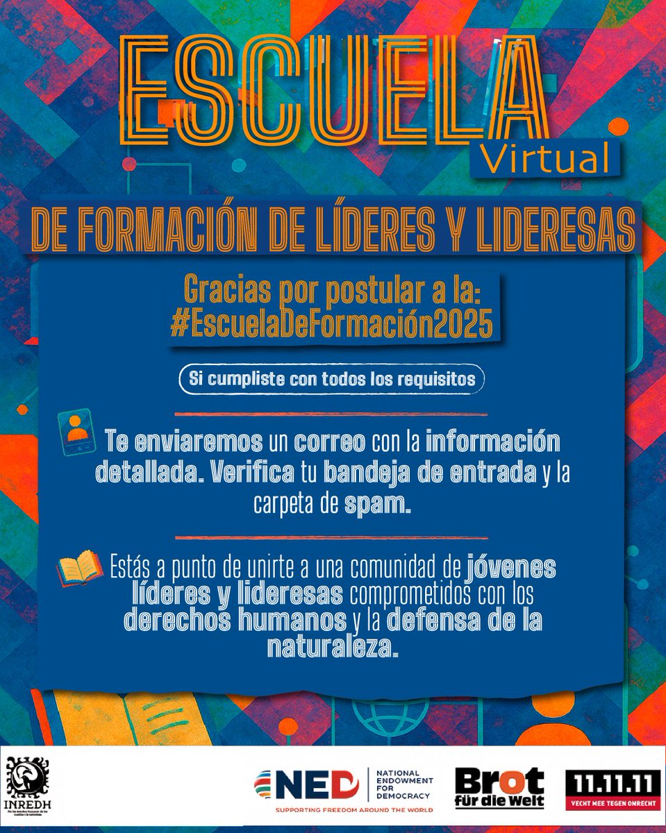 #EscuelaDeFormación2025 | Tu camino hacia el liderazgo comienza ahora! 🚀
Gracias por aplicar a la 📝✨
Pronto recibirás la información necesaria en tu correo, así que te invitamos a estar muy pendiente de tu bandeja de entrada y spam.

Estás a punto de formar parte de una