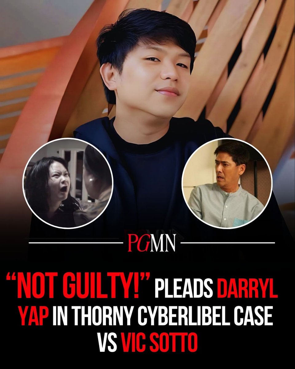 PGMNOfficial's tweet photo. Filmmaker Darryl Yap pleaded not guilty on June 3 to two cyberlibel charges filed by Vic Sotto over a teaser for Yap’s unreleased film The Rapists of Pepsi Paloma.

Sotto claims the teaser implies his involvement in the 1982 rape case of teen actress Pepsi Paloma.

The court previously issued an arrest warrant, later lifted after Yap posted bail. A mediation conference is set for August 19, though Sotto’s camp appears inclined to proceed with trial.

Read more on Peanut Gallery News:

https://t.co/PDdX6HrUHu