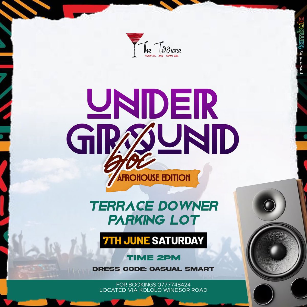 Are you ready for Saturday at The Terrace?

Let’s go! 2 PM #UndergroundBloc Afro-House Edition