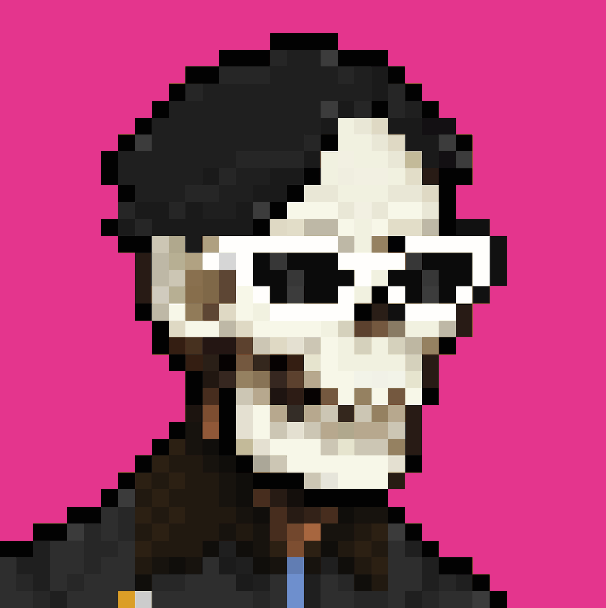 irmanhilmi1's tweet photo. @GenuineUndead showed everyone what a pixel art-based skull art drop could be with a great story and strong community behind it.

This drop will go further than that.

All with the scalability of Mainnet $ETH, without any bag bias, ready for the next imminent inflow of crypto adopfers, all dying for a 100% fresh PFP flex.

So what should we call these guys?