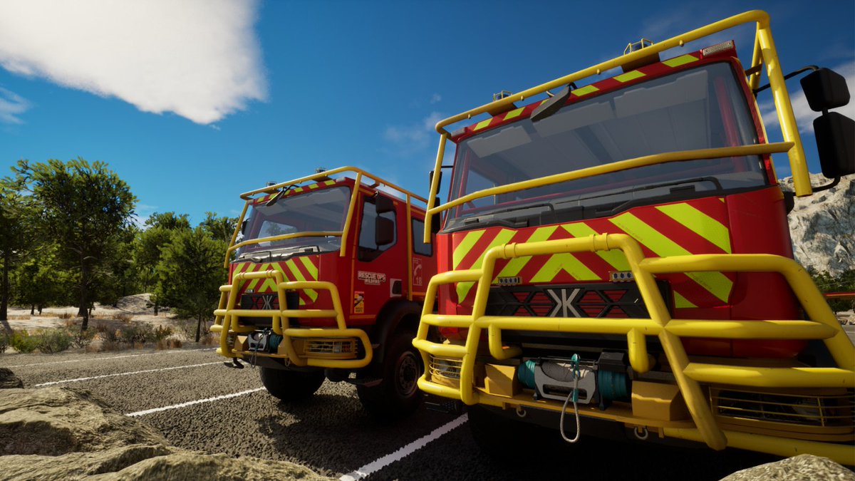 rescueops_game's tweet photo. VROOM VROOM! Get a closer look at our blazing fire truck 🔥🚒 Who’s ready for a ride?
#firefighterpost #indiedev https://t.co/yHqSgc6Q8Z