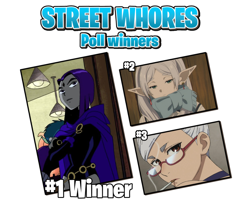 Here are our sluts!
This month's poll winners!
