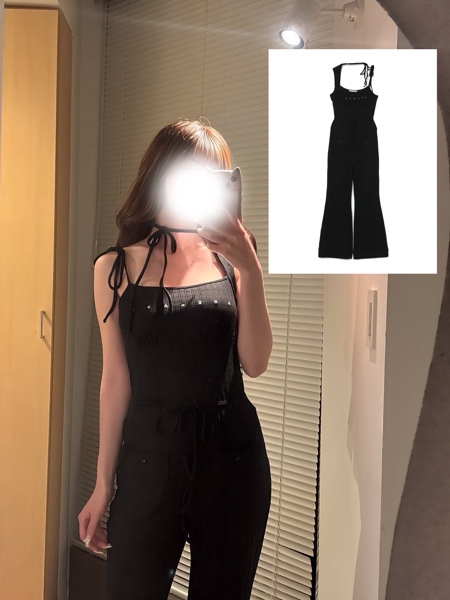 サロペット・オーバーオール・オールインワン andmary Ruru all in one black ANDMARY】Ruru all in one