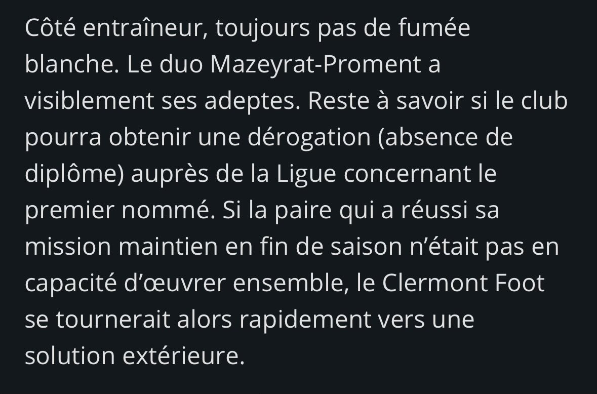 CF63 Insights (@cf63insights) on Twitter photo 🚨 | Les dernières nouvelles de <a href="/LaMontagne_TDS/">La Montagne Sports</a> sur la situation du ou des prochains entraîneurs du <a href="/ClermontFoot/">Clermont Foot 63</a>
Il serait bien que cela ne traîne pas trop quand même!
#CF63 | #clermontfoot | 🔴🔵🌋 🚨 | Les dernières nouvelles de <a href="/LaMontagne_TDS/">La Montagne Sports</a> sur la situation du ou des prochains entraîneurs du <a href="/ClermontFoot/">Clermont Foot 63</a>
Il serait bien que cela ne traîne pas trop quand même!
#CF63 | #clermontfoot | 🔴🔵🌋
