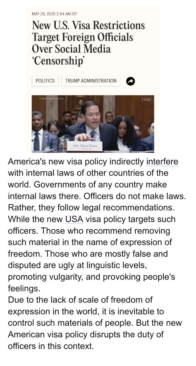 USA's new visa policy
<a href="/MEAIndia/">Randhir Jaiswal</a> <a href="/SecRubio/">Secretary Marco Rubio</a>