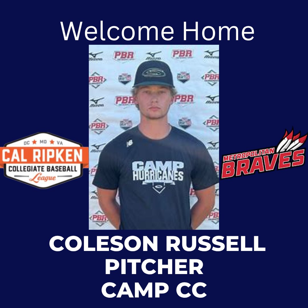 Metropolitan (South County) Braves (@socobraves) on Twitter photo The Braves are excited to welcome <a href="/pdc_baseball/">Camp Baseball</a> <a href="/bdtigerbaseball/">Brentsville District Baseball</a> P <a href="/Colesonrussell/">coleson</a> for this summer! Excited to see what you do! #ripkenready #bravesarms The Braves are excited to welcome <a href="/pdc_baseball/">Camp Baseball</a> <a href="/bdtigerbaseball/">Brentsville District Baseball</a> P <a href="/Colesonrussell/">coleson</a> for this summer! Excited to see what you do! #ripkenready #bravesarms