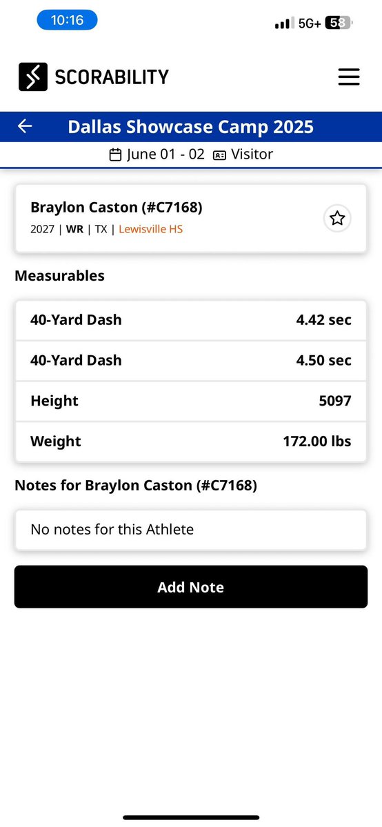 Braylon "Smoke" Caston (@brayloncaston2) on Twitter photo Ran a 4.42 40yd dash at the smu camp #AGTG <a href="/GarretMcGuire/">Garret McGuire</a> <a href="/Recruit2Illini/">UI Zone</a> <a href="/CoachJP3/">Joe Price III</a> <a href="/iwp4short/">Wesley Harwell🌵</a> <a href="/andy_lucas98/">Andy Lucas</a> <a href="/coachjstepp/">Coach Justin Stepp</a> <a href="/TheUCReport/">Billy Tucker</a> <a href="/adamgorney/">Adam Gorney</a> <a href="/AndrewLee_CFB/">Andrew Lee</a> <a href="/CoachBradleyWVU/">Logan Bradley</a> <a href="/BrianBrown___/">Brian Brown</a> <a href="/TFloss32/">Todd Glawson</a> <a href="/dctf/">Dave Campbell's Texas Football — TexasFootball.com</a> <a href="/Coach_Olla/">Nick Olla</a> <a href="/drobalwayzopen/">David Robinson</a> <a href="/coachwvde/">Jonathan Wade 🍊🔥CoachWVDE🔥🍊</a> <a href="/theconleyclark/">Conley Clark🌵</a> <a href="/Jason_Howell/">Jason Howell</a> Ran a 4.42 40yd dash at the smu camp #AGTG <a href="/GarretMcGuire/">Garret McGuire</a> <a href="/Recruit2Illini/">UI Zone</a> <a href="/CoachJP3/">Joe Price III</a> <a href="/iwp4short/">Wesley Harwell🌵</a> <a href="/andy_lucas98/">Andy Lucas</a> <a href="/coachjstepp/">Coach Justin Stepp</a> <a href="/TheUCReport/">Billy Tucker</a> <a href="/adamgorney/">Adam Gorney</a> <a href="/AndrewLee_CFB/">Andrew Lee</a> <a href="/CoachBradleyWVU/">Logan Bradley</a> <a href="/BrianBrown___/">Brian Brown</a> <a href="/TFloss32/">Todd Glawson</a> <a href="/dctf/">Dave Campbell's Texas Football — TexasFootball.com</a> <a href="/Coach_Olla/">Nick Olla</a> <a href="/drobalwayzopen/">David Robinson</a> <a href="/coachwvde/">Jonathan Wade 🍊🔥CoachWVDE🔥🍊</a> <a href="/theconleyclark/">Conley Clark🌵</a> <a href="/Jason_Howell/">Jason Howell</a>