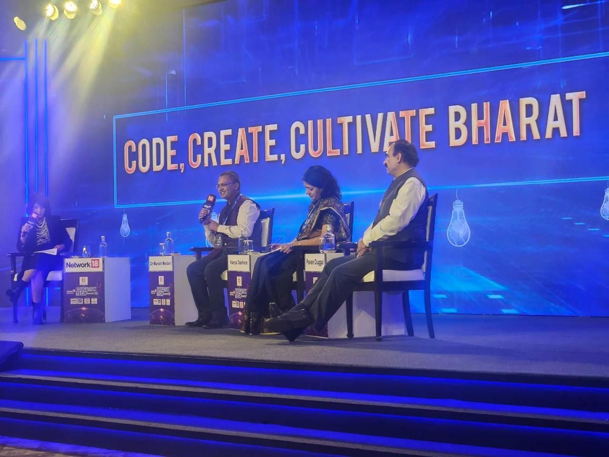 DashoraKavya's tweet photo. Honored to be a panelist at the Education and Tech Summit 5.0, co-hosted by @News18India &amp; Thapar Institute.

Watch here: https://t.co/KMkeTbbWEE
#AIinAgriculture #FutureOfFarming #TechInAgri https://t.co/OU9DDIpeUr