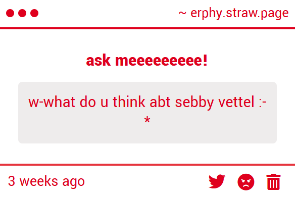 he's cute im just more fond of current drivers :P