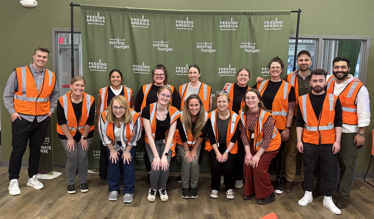 Advancing a Healthier Wisconsin Endowment (@ahwendowment) on Twitter photo Last week, members of the AHW team volunteered at <a href="/FeedAmericaWI/">Feeding America Eastern Wisconsin</a>, helping distribute food to neighbors in need across 35 counties.
With tens of millions of pounds of food distributed annually, every volunteer hour counts in the fight against hunger. 🤝🥫💙
We're proud of our Last week, members of the AHW team volunteered at <a href="/FeedAmericaWI/">Feeding America Eastern Wisconsin</a>, helping distribute food to neighbors in need across 35 counties.
With tens of millions of pounds of food distributed annually, every volunteer hour counts in the fight against hunger. 🤝🥫💙
We're proud of our
