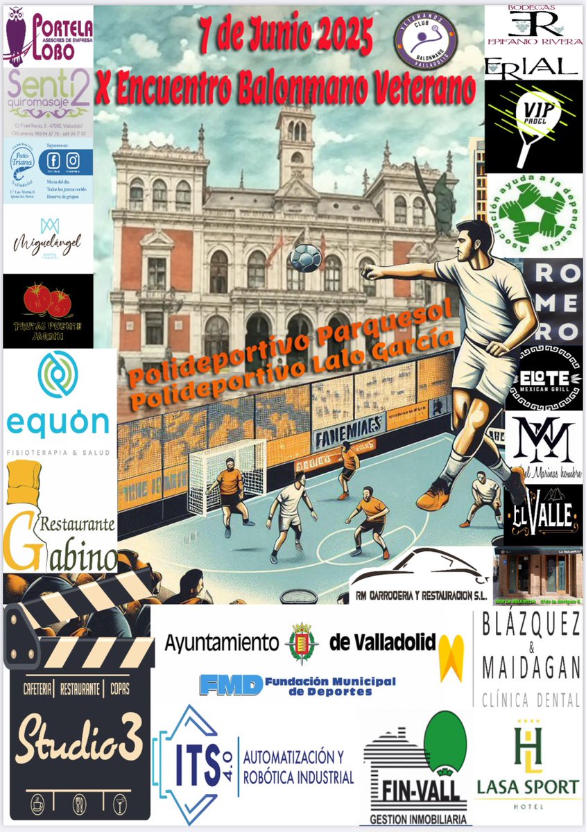 Ya no queda nada, este sábado 7 de junio, X ENCUENTRO BALONMANO VETERANO VALLADOLID.. os esperamos!!