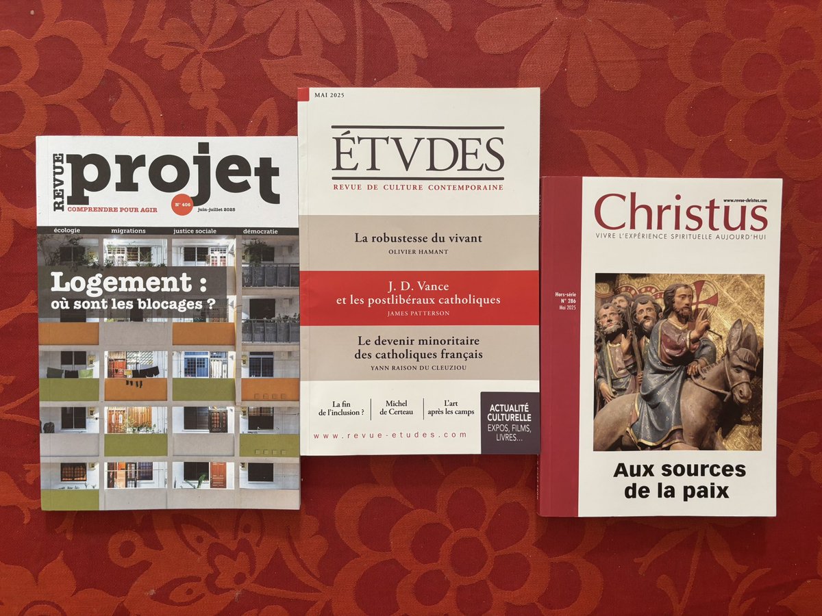 Pierre Alexandre Collomb (@pierrealexsj) on Twitter photo Qui dit début de mois dit revue. Il y en a trois aujourd’hui !
#revuesjesuites
<a href="/RevueChristus/">Revue Christus</a> <a href="/RevueEtudes/">Revue Études</a> Qui dit début de mois dit revue. Il y en a trois aujourd’hui !
#revuesjesuites
<a href="/RevueChristus/">Revue Christus</a> <a href="/RevueEtudes/">Revue Études</a>