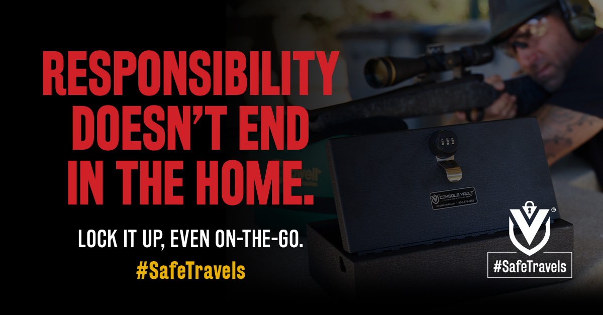 #SafeStorage is still important once you leave your home. #lockitup and keep everyone safe. Show your commitment during #Gunstoragecheckweek! Share this post &amp; use #safetravels to encourage others to lock it up on the go. #ResponsibleOwnership