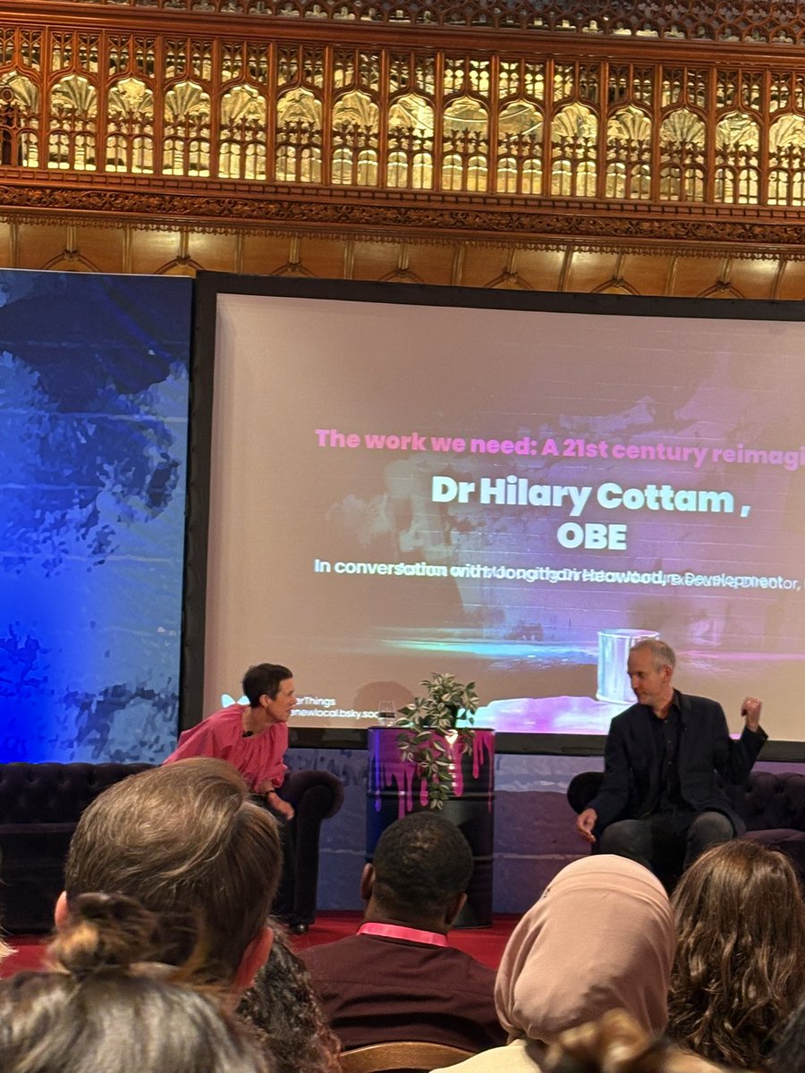 JoeWalkerUK's tweet photo. This is an important new book ‘The Work We Need’ by @HilaryCottam speaking at the @wearenewlocal #StrongerThings this afternoon at the Guildhall.
Setting out a vision that reimagines good work for the 21st century. https://t.co/7ybWtJu7la