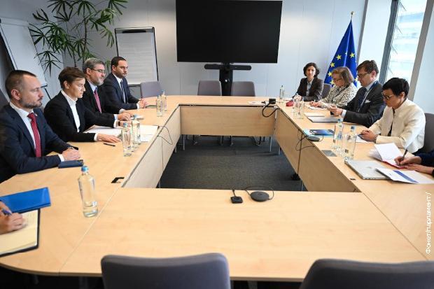 🇷🇸 🇪🇺 Dynamic meeting with <a href="/MartaKosEU/">Marta Kos</a>, led by <a href="/anabrnabic/">Ana Brnabic</a>! 🚀 Serbia’s charging toward EU integration, pushing hard to unlock Cluster 3 by July. Together, we’re building a brighter future! 💪 #SerbiaToEU