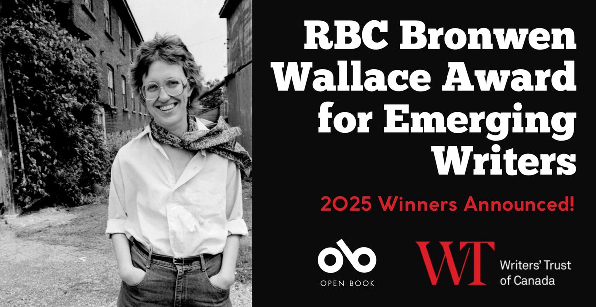 The @WritersTrust of Canada has announced the 2025 winners of the <a href="/RBC/">RBC</a> Bronwen Wallace Awards. Find out which exciting emerging authors took home the prize, right here!
#AmReading #CanLit #Writing #Prizes
open-book.ca/News/Three-Eme…