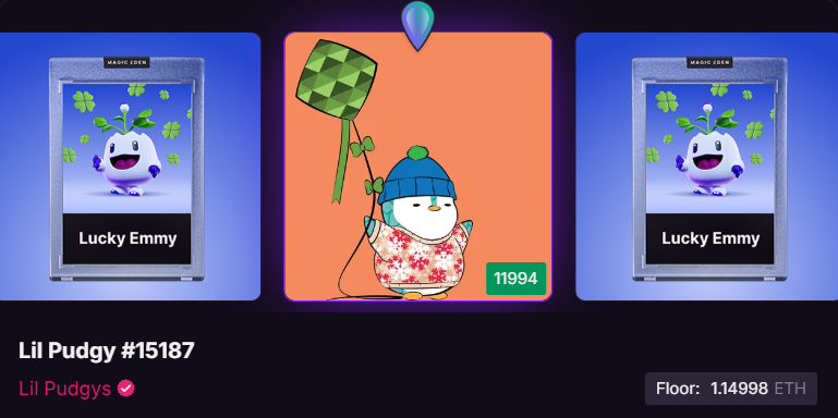 Wonnie🔺🏝 (@wonnie_mbm_) on Twitter photo Tried my luck on a <a href="/LilPudgys/">Lil Pudgys</a> via <a href="/MagicEden/">Magic Eden 🪄</a> Lucky Buy
1 chance.
Click… wait…
What do you think happened? Tried my luck on a <a href="/LilPudgys/">Lil Pudgys</a> via <a href="/MagicEden/">Magic Eden 🪄</a> Lucky Buy
1 chance.
Click… wait…
What do you think happened?