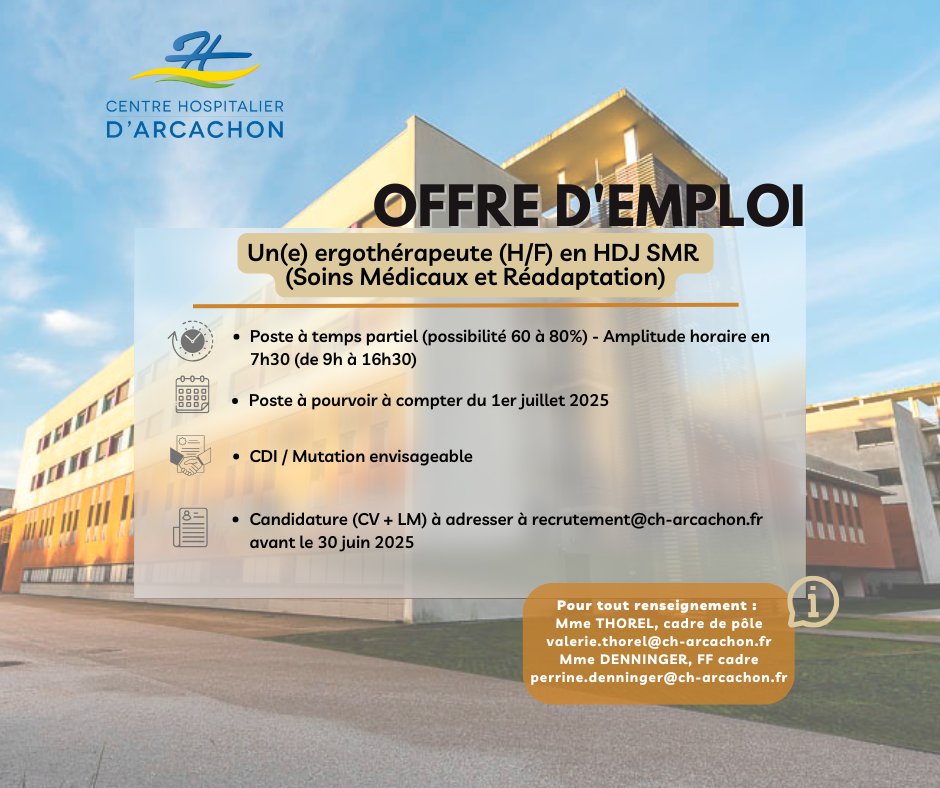 [𝙊𝙁𝙁𝙍𝙀 𝘿'𝙀𝙈𝙋𝙇𝙊𝙄] #OffreEmploi #offreemploi #bassinarcachon #charcachon