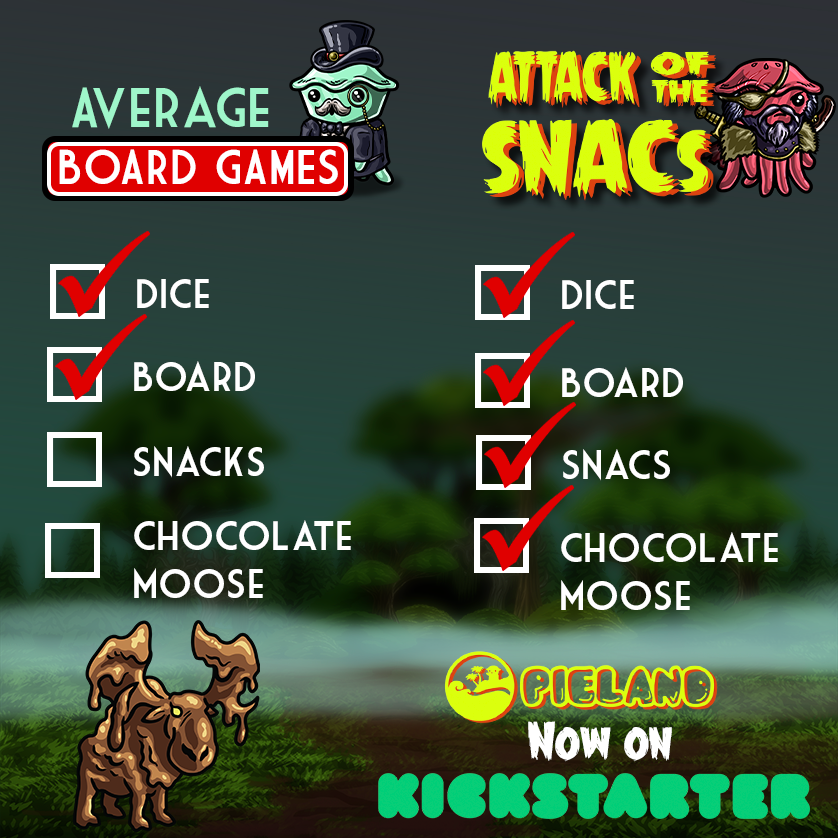 Attack of the SNACs 😁 > Average board game 👎

Name another #boardgame with a chocolate moose. Oh, you can't? 🤔

-

#newboardgame #boardgame2025