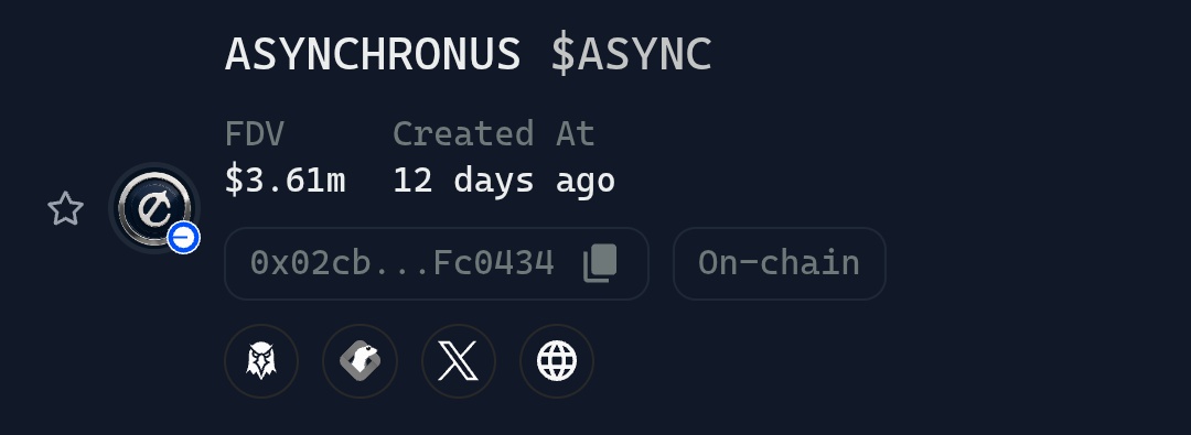 Saloshi (@0xsaloshi) on Twitter photo $ASYNC just launched
still super early and under the radar
Locked mine in already, hoping to start farming those sweet <a href="/virtuals_io/">Virtuals Protocol</a> points tomorrow ✌🏻 $ASYNC just launched
still super early and under the radar
Locked mine in already, hoping to start farming those sweet <a href="/virtuals_io/">Virtuals Protocol</a> points tomorrow ✌🏻