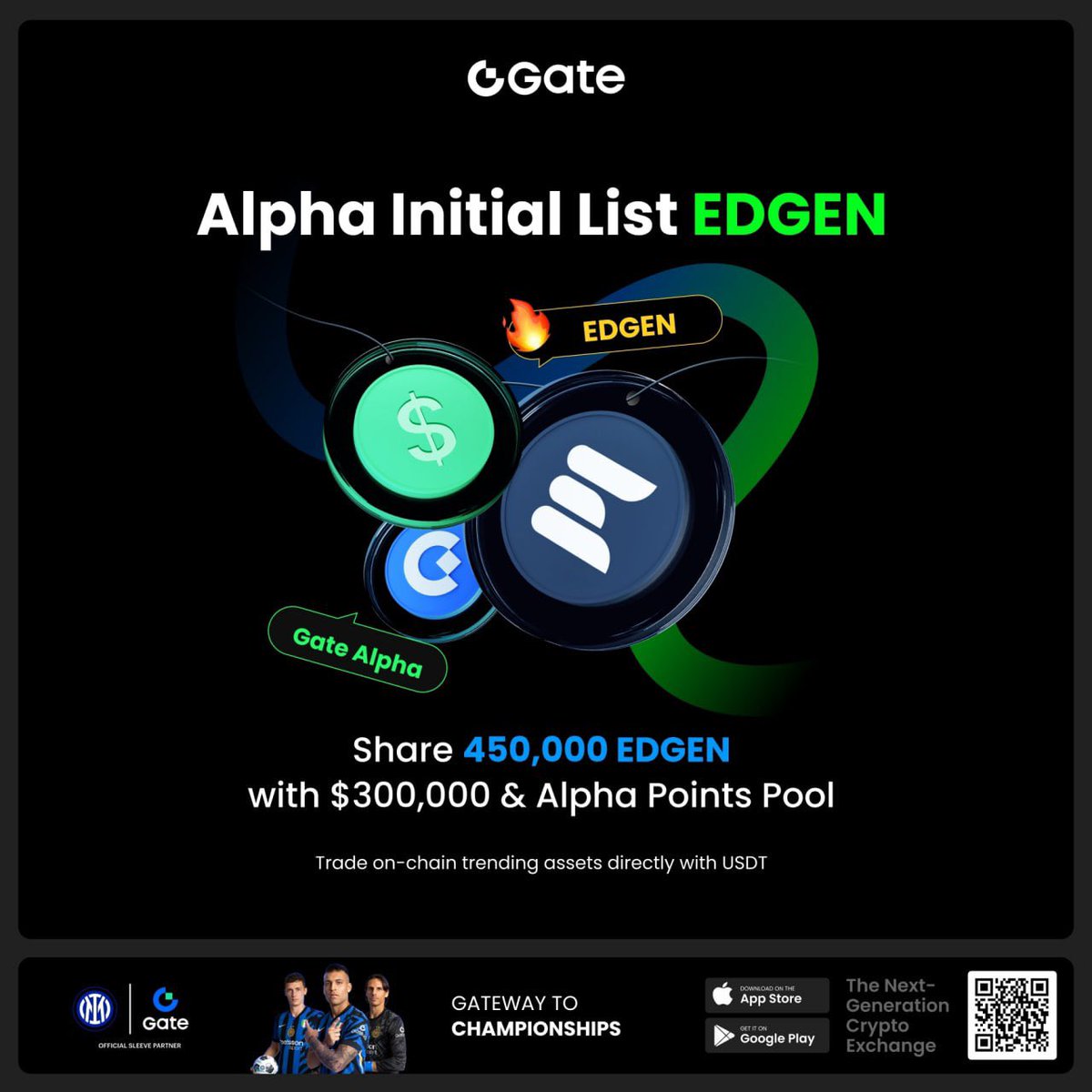Subscribe to Gate Triple Reward with LayerEdge $EDGEN 

CandyDrop x LayerEdge 15,000,000 $EDGEN
gate.com/candy-drop/det…

🔥Launchpool –Stake to Earn
gate.com/launchpool/EDG…

⚡️Gate Alpha – Listing Airdrop worth 450,000 $EDGEN FCFS
gate.com/campaigns/1086

gate.io/share/ulkxbfwm