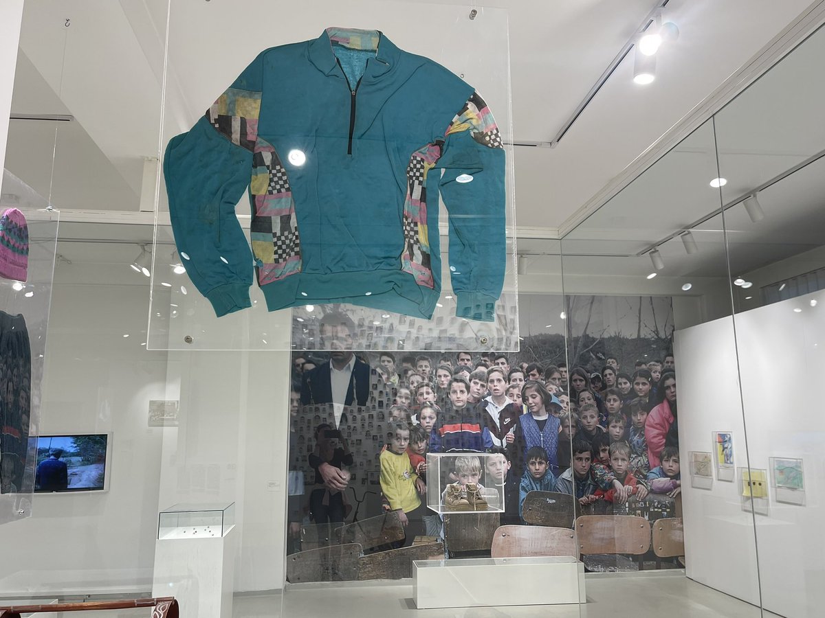 Today I visited the Documentation Center in Kosovo’s capital. It displays the belongings of a few dozen of the 1000+ children killed here from 1998-99. A tricycle, drawings, a baby blanket, a windbreaker.

Someday, Gaza’s children will have their exhibits. Preserve every memory.