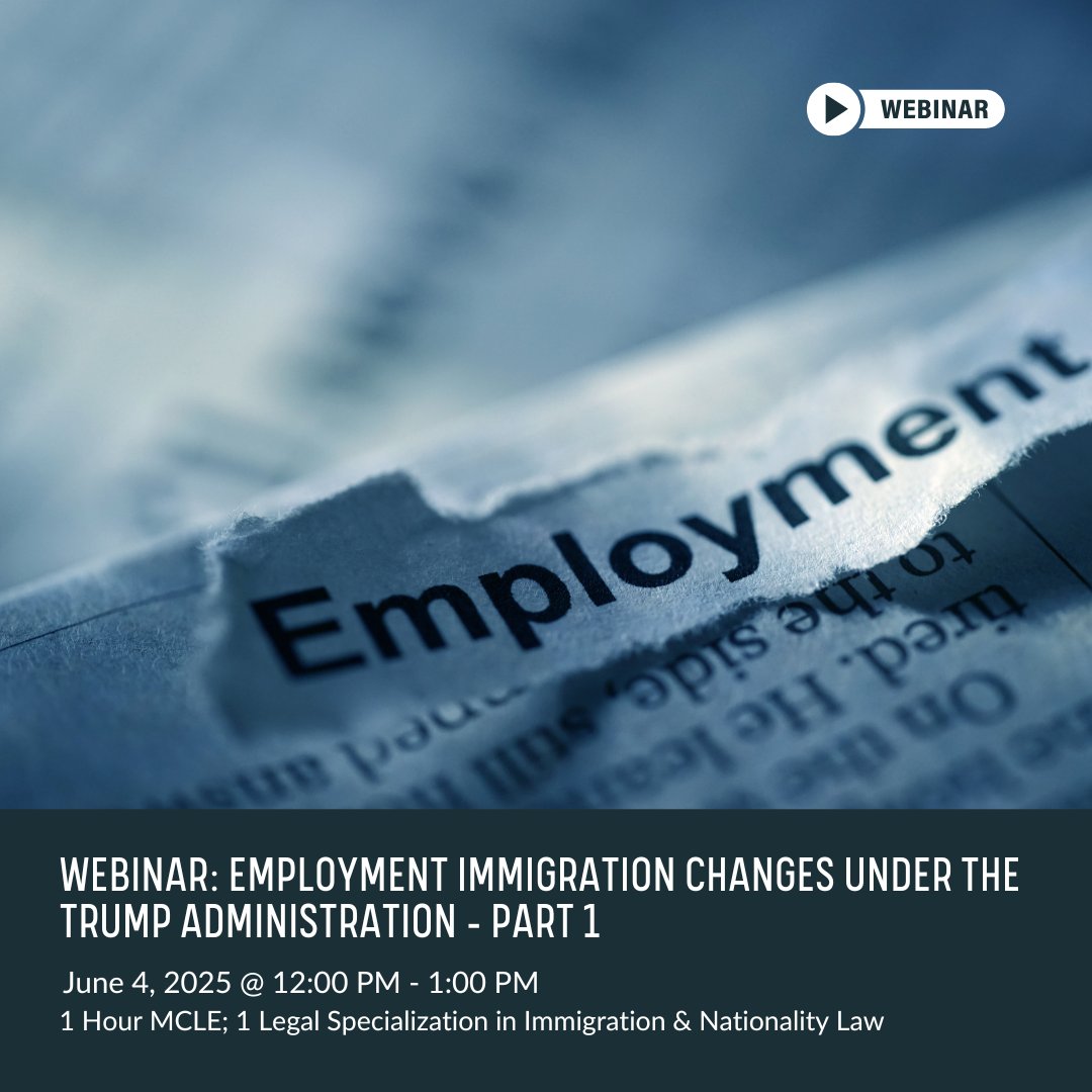 CLA_ILS's tweet photo. 📢 Webinar: Immigration in 2025 – Part 1
Non-Immigrant Visas &amp; Travel Under Trump-Era Changes

🎙️ Top experts: Josh M. Surowitz, Kevin Levine, Radhika Balaji &amp; Carl Shusterman
💵 $55 Members | $75 Non-Members
🔗 Register: https://t.co/IInQvMShN9

#CLA #CALawyers https://t.co/xOPXOJBYC4
