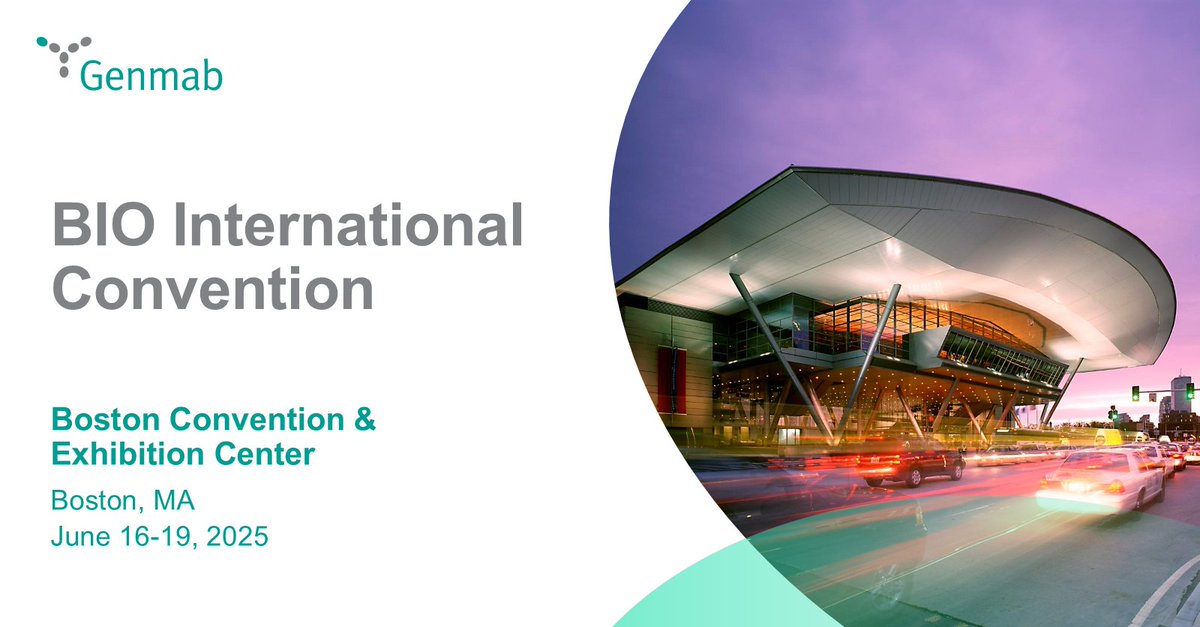 Genmab (@genmab) on Twitter photo We’re headed to #BIO2025 and ready to connect, collaborate, and drive antibody innovation forward.
For more information, please contact licensing@genmab.com.
#BIOInternationalConvention #Biotech We’re headed to #BIO2025 and ready to connect, collaborate, and drive antibody innovation forward.
For more information, please contact licensing@genmab.com.
#BIOInternationalConvention #Biotech