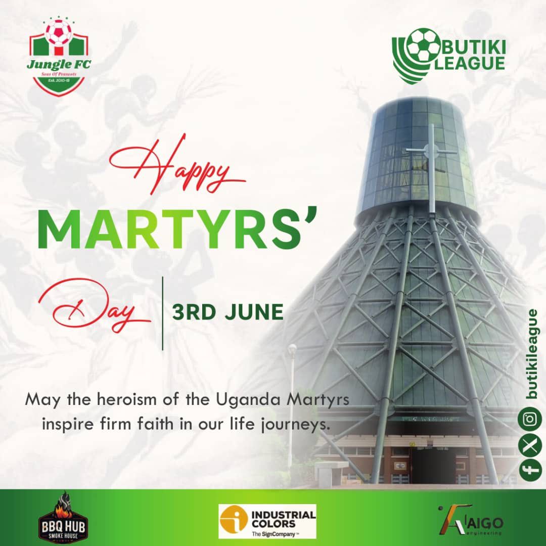 Jungle Fc (@junglefc22) on Twitter photo As we celebrate the martyrs day we send our prayers to all the Pilgrims who traveled.. God bless you all <a href="/Butiki_League/">Butiki League</a> <a href="/Butiki_times/">Butiki Times</a> <a href="/FcKasadhakawo/">FC Kasadhakawo</a> <a href="/FcGuntu/">FC Guntu</a> <a href="/FcShamba/">SHAMBAFC</a> <a href="/Kicoba1959/">KiiraCollegeOldBoysAssociation</a> <a href="/Ofive_fc/">O-Five FC</a> As we celebrate the martyrs day we send our prayers to all the Pilgrims who traveled.. God bless you all <a href="/Butiki_League/">Butiki League</a> <a href="/Butiki_times/">Butiki Times</a> <a href="/FcKasadhakawo/">FC Kasadhakawo</a> <a href="/FcGuntu/">FC Guntu</a> <a href="/FcShamba/">SHAMBAFC</a> <a href="/Kicoba1959/">KiiraCollegeOldBoysAssociation</a> <a href="/Ofive_fc/">O-Five FC</a>