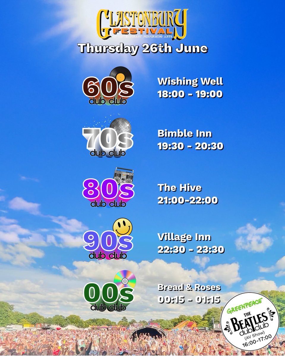 Exciting news people. There are FIVE bonus Dub Clubs to enjoy at this year's <a href="/glastonbury/">Glastonbury Festival</a>!!! All happening on the Thursday!